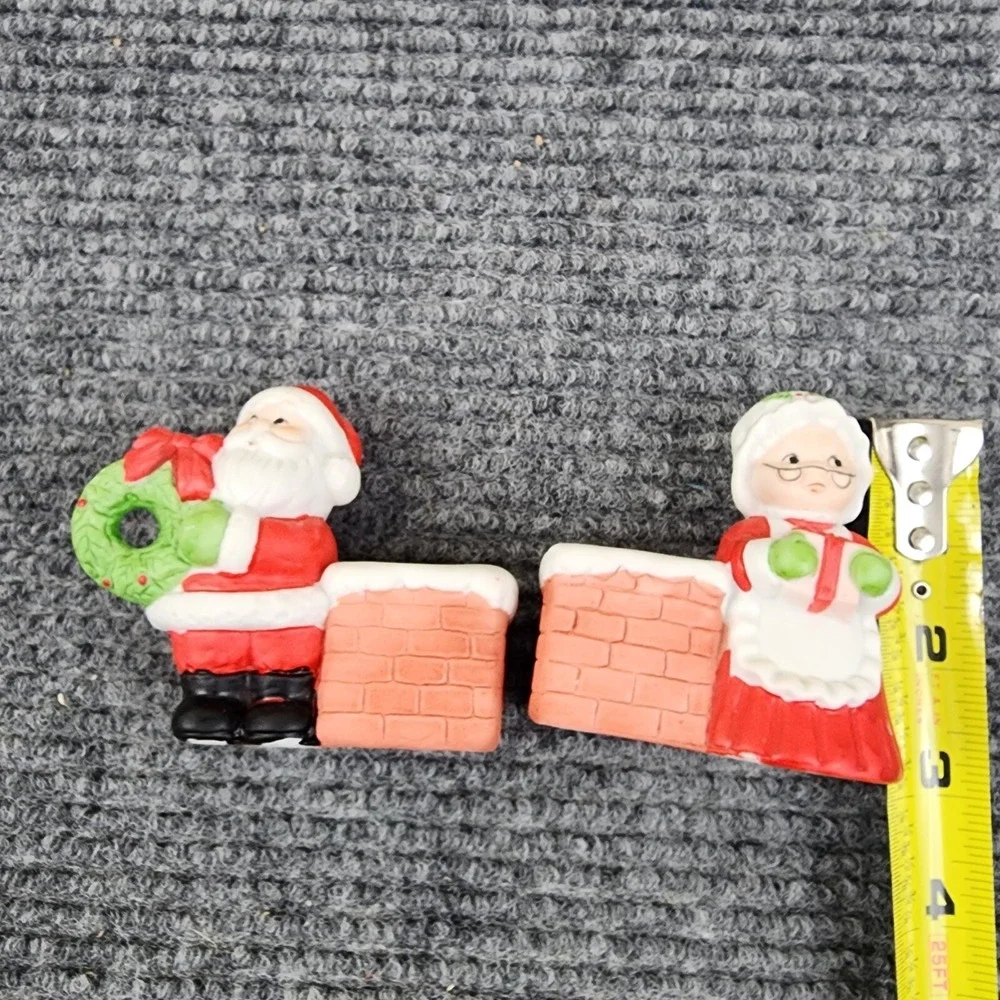 Vintage‎ Santa & Mrs. Claus Taper Candle Holders